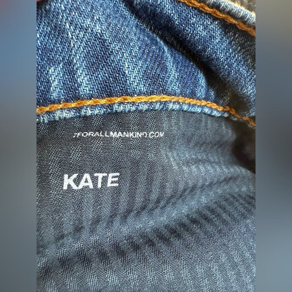 7 For All Mankind Kate Modern Straight Distressed Jeans Women’s 27 Slate NWT - Picture 11 of 11
